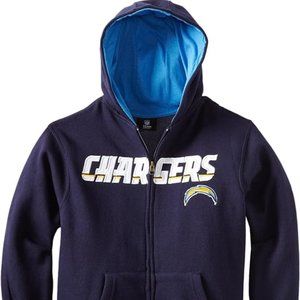 NFL San Diego Chargers 8-20 Youth Sportsman Full Zip Fleece Hoodie